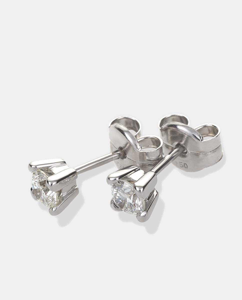 Brincos de ouro e diamante Luzz Branco-2