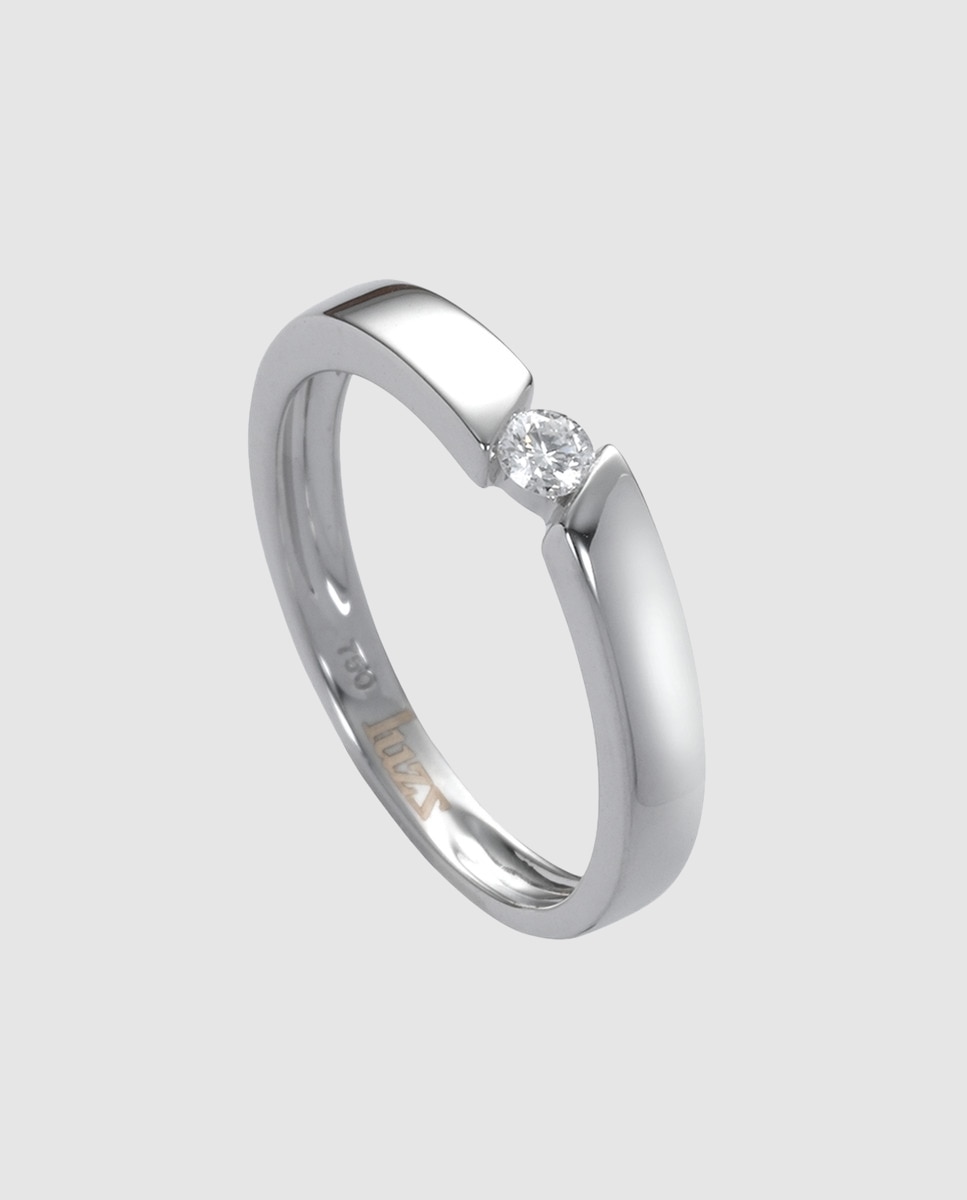 El Corte Inglés - Anillo solitario Luzz de oro y diamante.