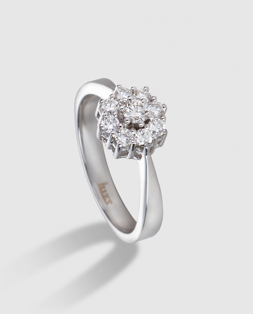 Imagen 1 de Anillo de oro blanco con diamantes - El Corte Inglés - Plata Plata