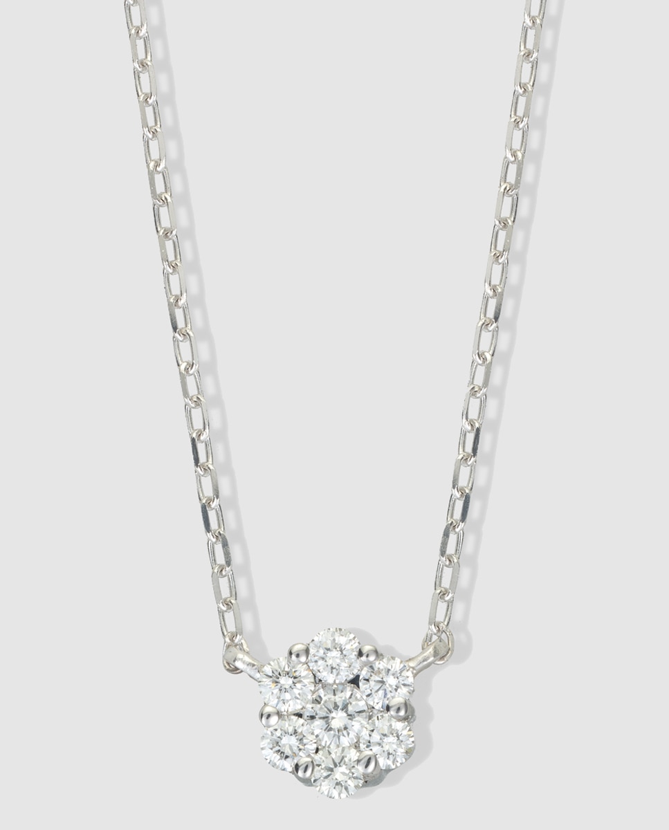 Imagen 1 de Colgante de oro blanco con diamantes - El Corte Inglés - Plata Plata
