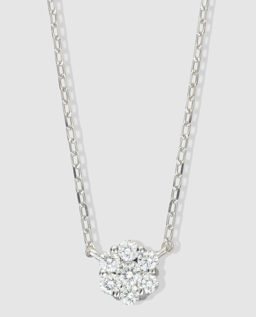 Colgante de oro blanco con diamantes