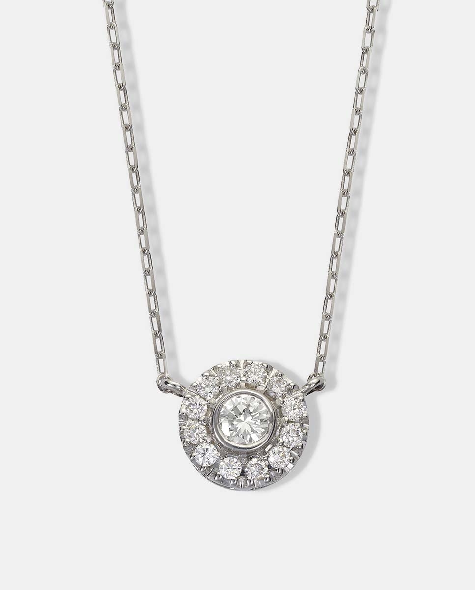 Pendente Luzz de ouro e diamantes Branco-1
