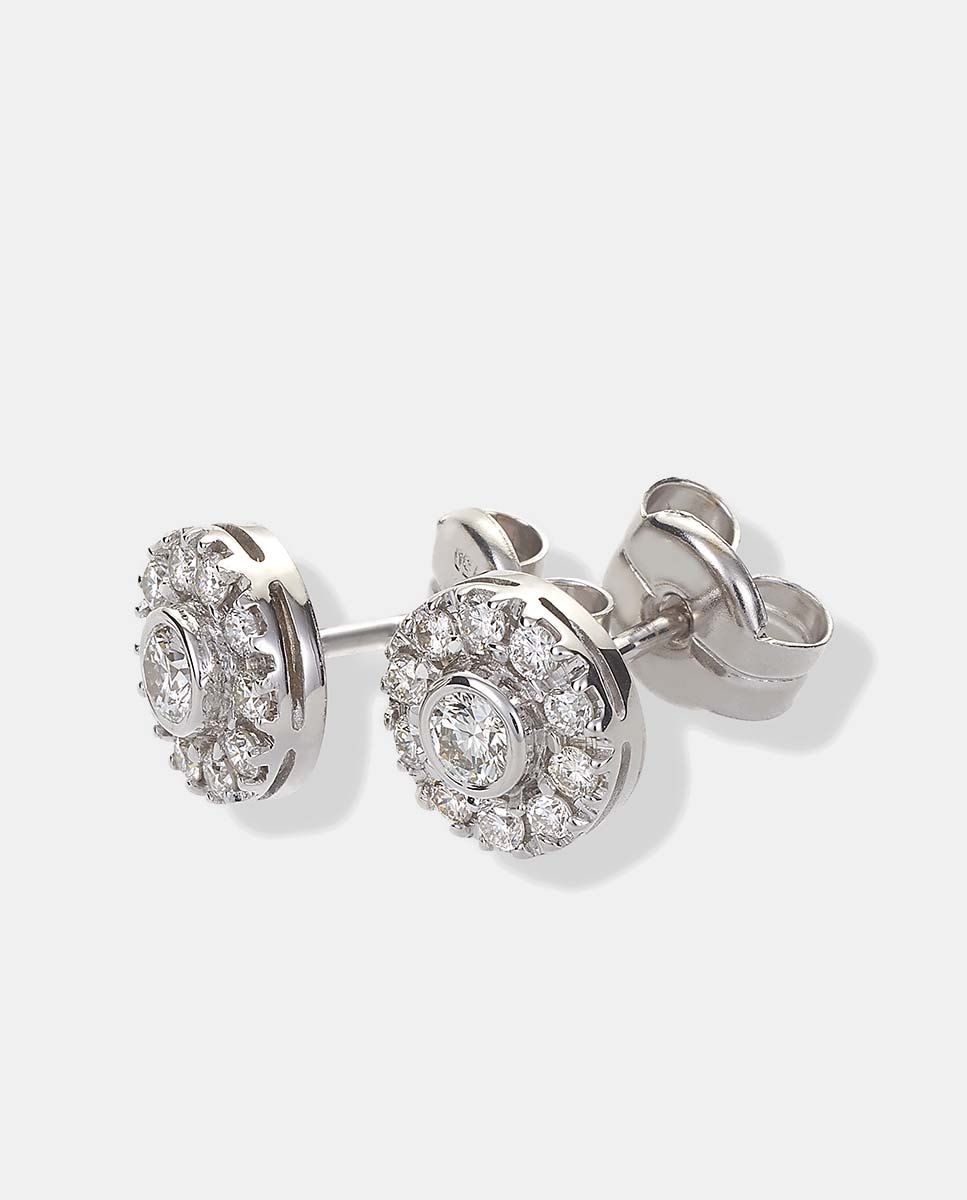 Brincos de ouro e diamante Luzz Branco-2