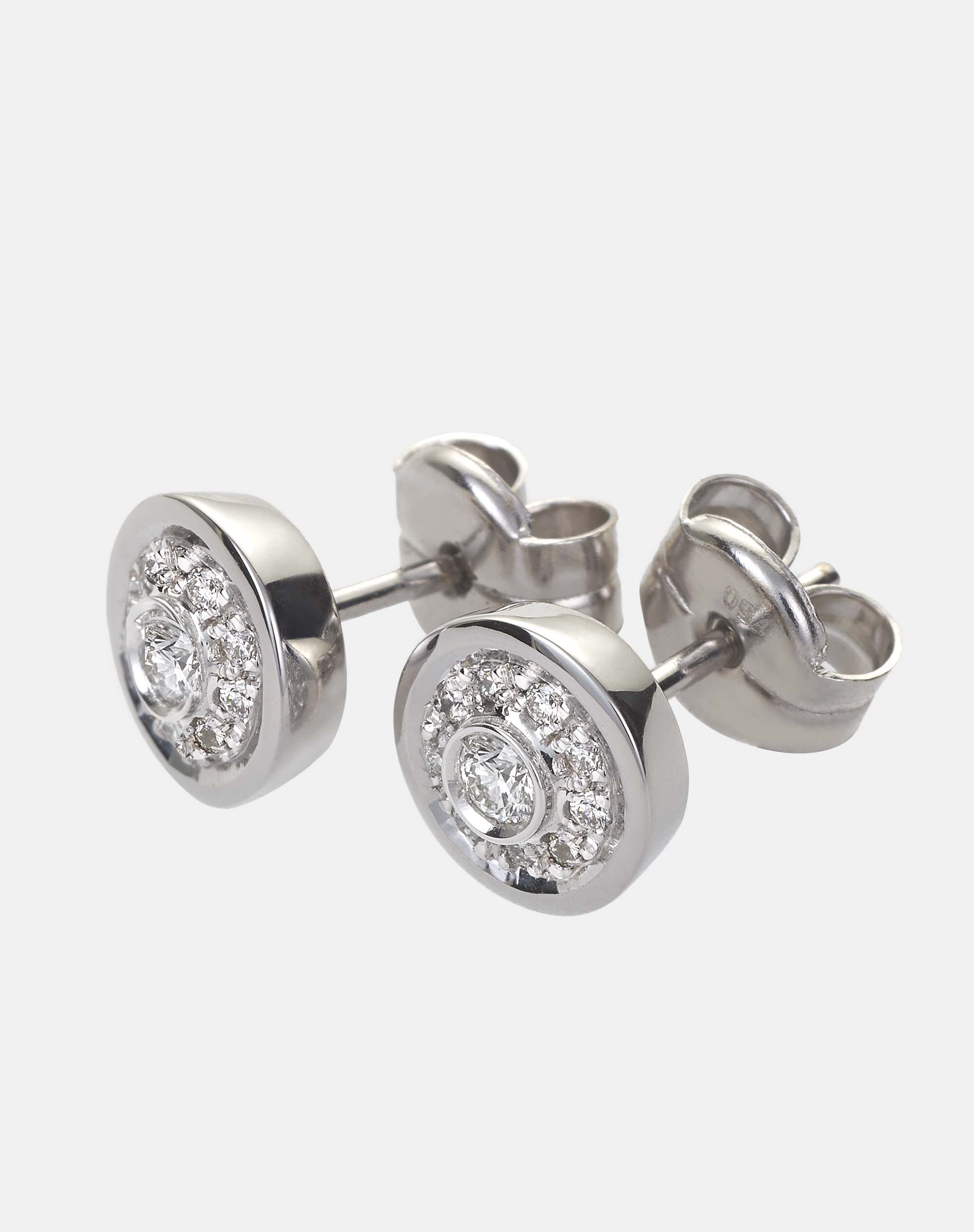 Brincos de ouro e diamante Luzz Branco-2