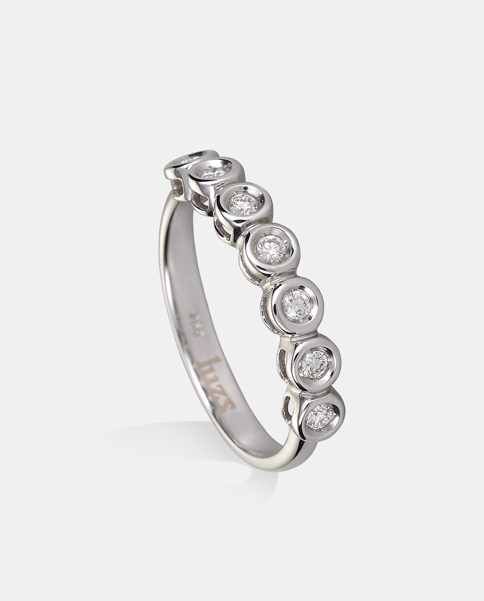Anel Luzz de ouro e diamantes Branco-1