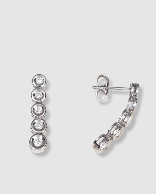 Pendientes de oro blanco con diamantes