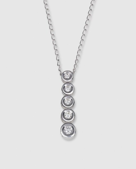 Colgantes de oro blanco con diamantes