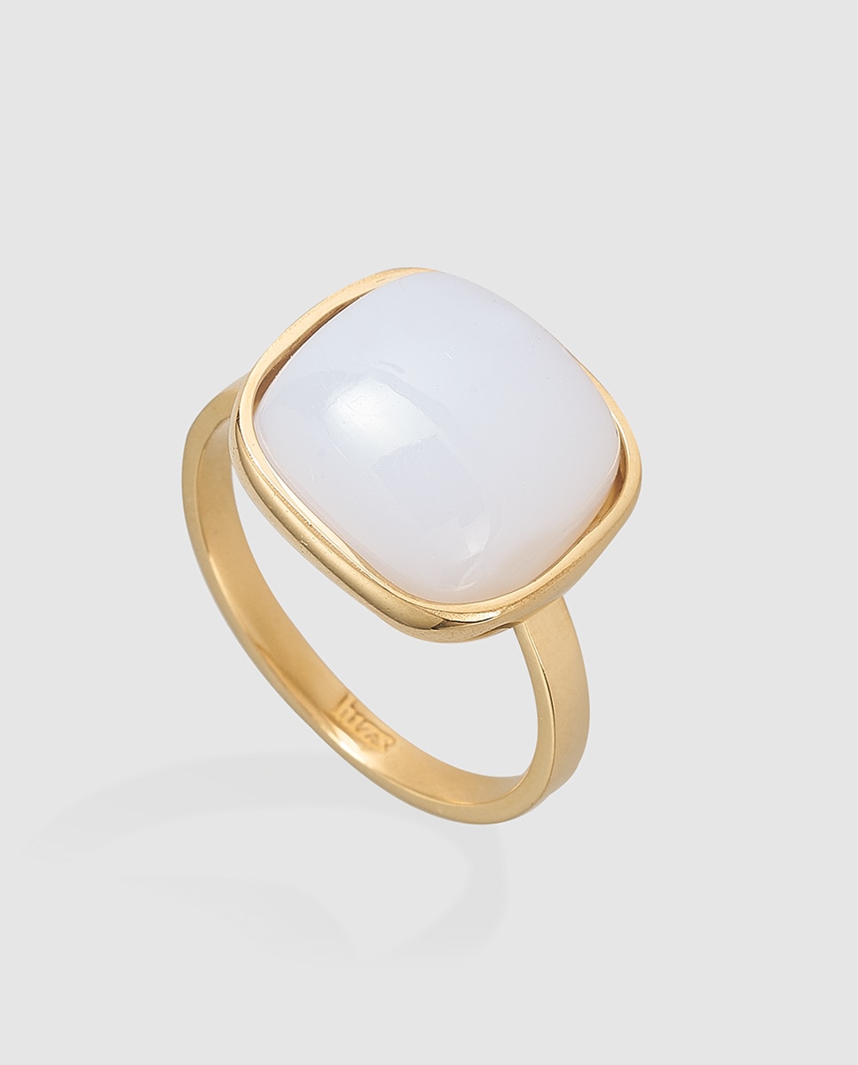 El Corte Inglés - Anillo de oro amarillo y calcedonia Luzz.