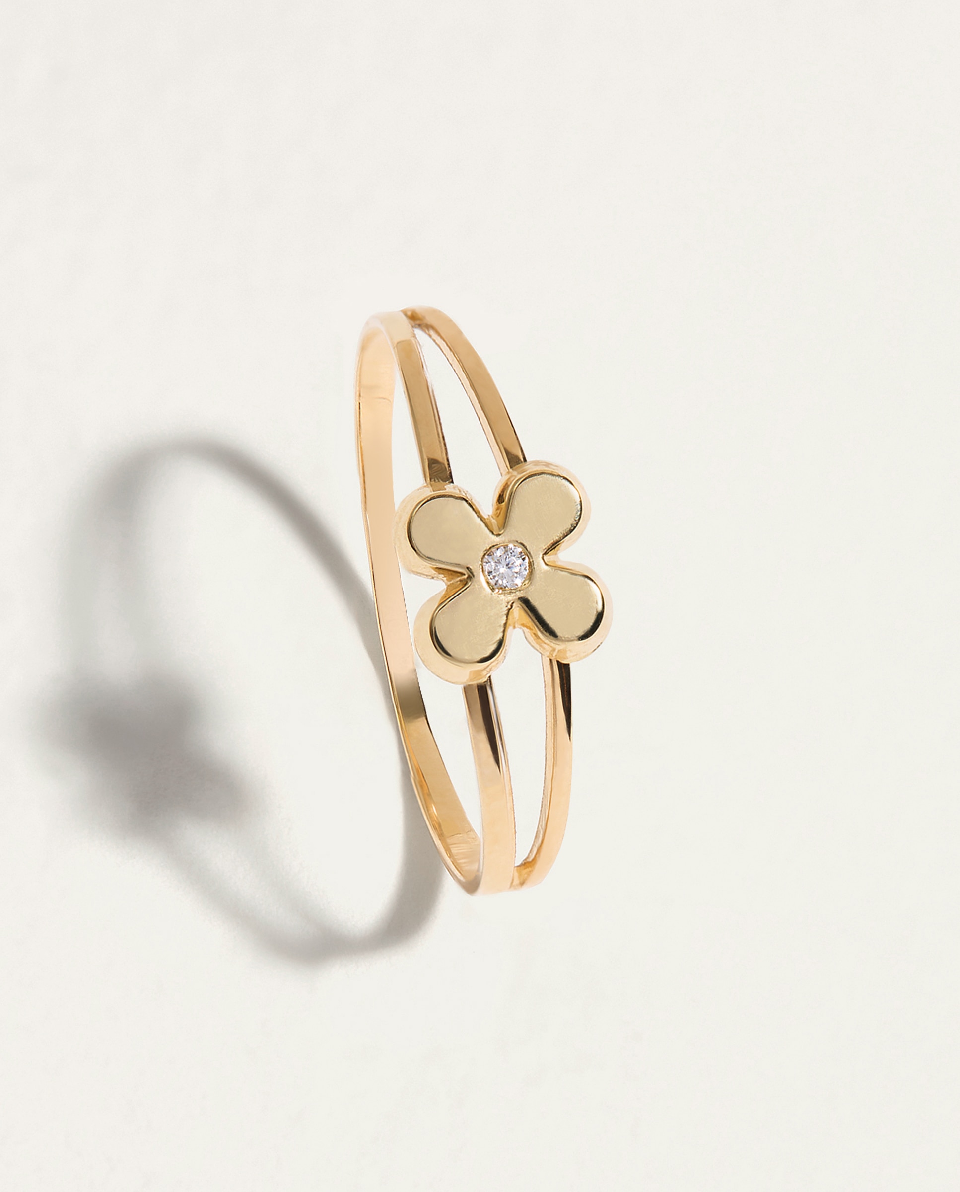 Imagen 0 de Anillo de niña El Corte Inglés de oro y circonita Blanco