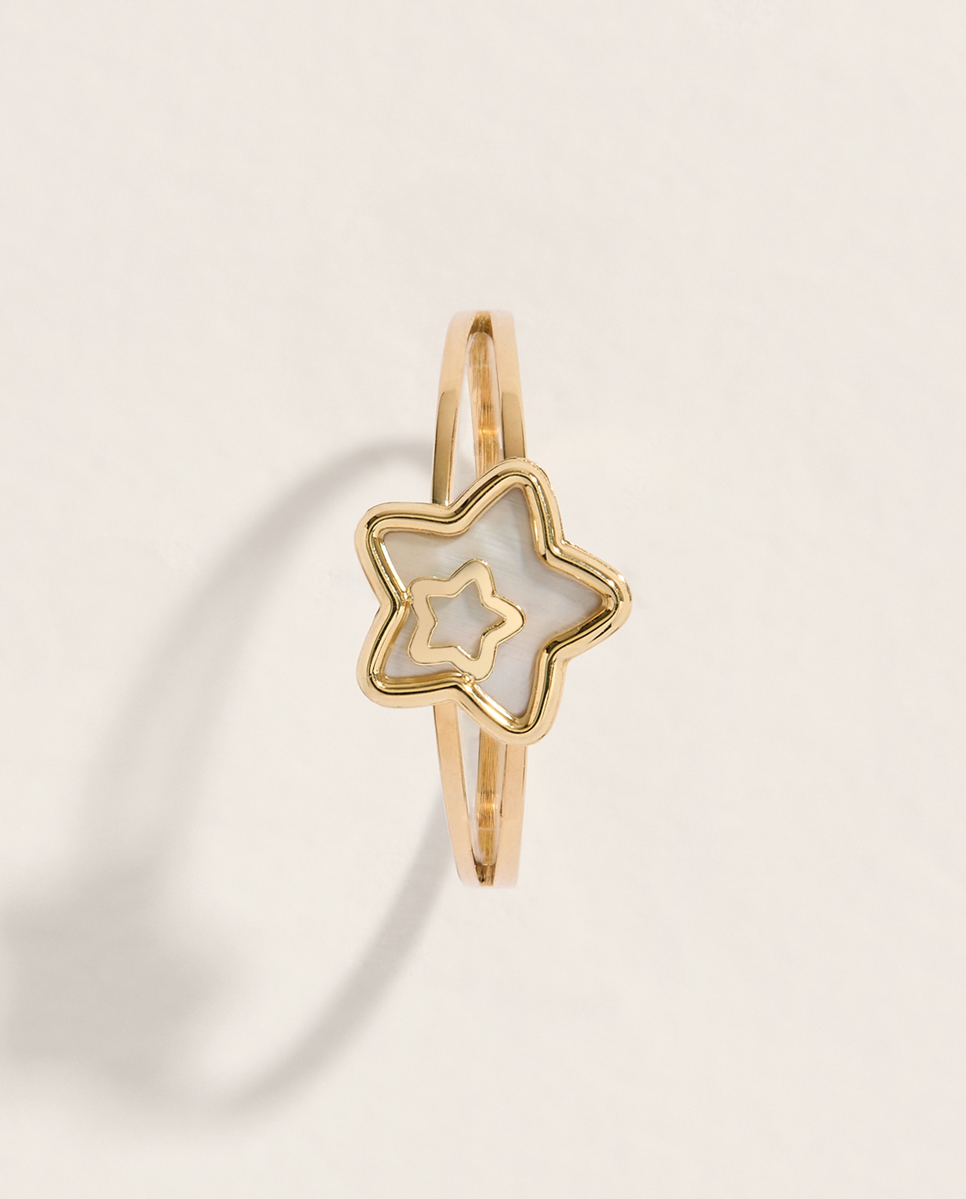 Anillo de niña El Corte Inglés de oro con nácar Blanco Blanco-3