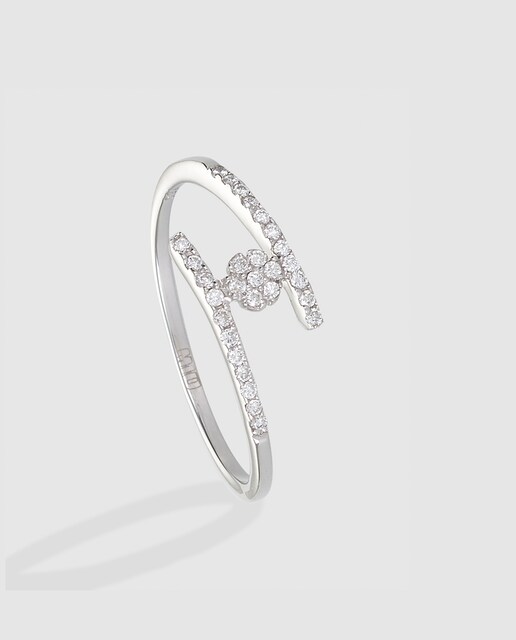 Anillo Mio de oro blanco y diamantes