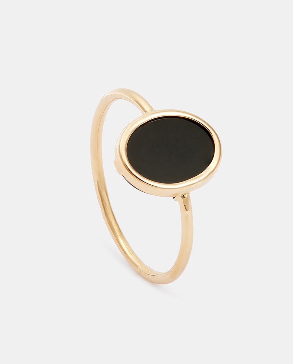 Anillo de oro con ónix - El Corte Inglés - Negro Negro-1