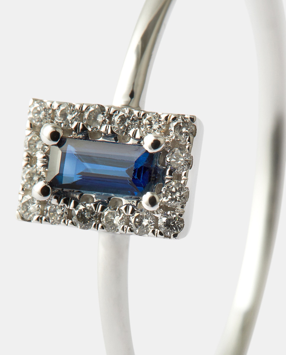 Imagen 2 de Anillo de oro, diamantes y zafiro - El Corte Inglés - Azul Azul