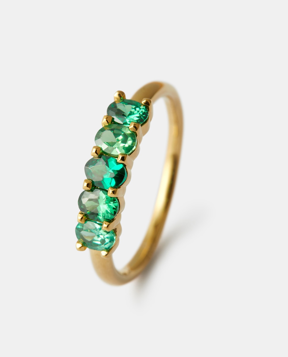 Anillo de oro con tsavorita - El Corte Inglés - Verde Verde-1
