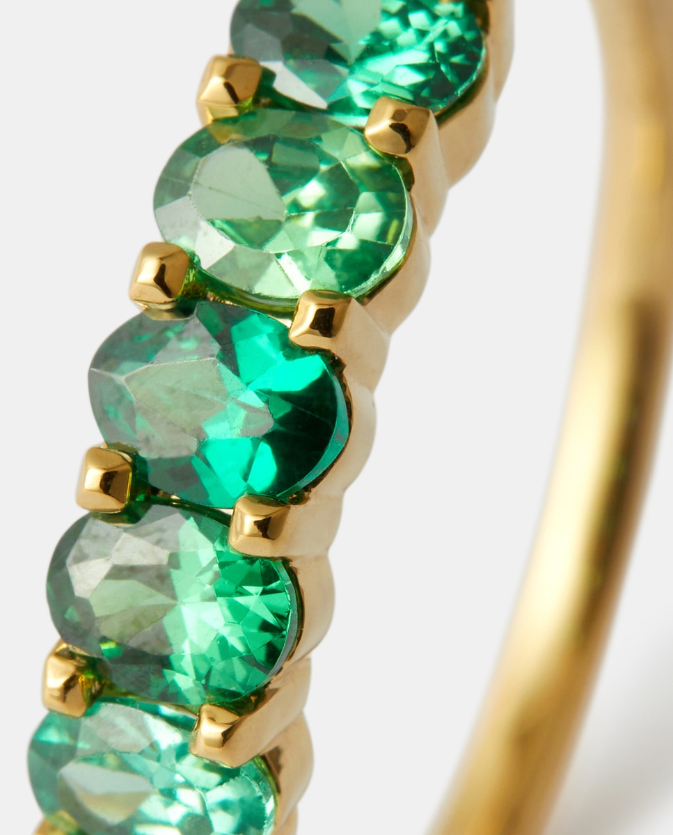 Anillo de oro con tsavorita - El Corte Inglés - Verde Verde-2