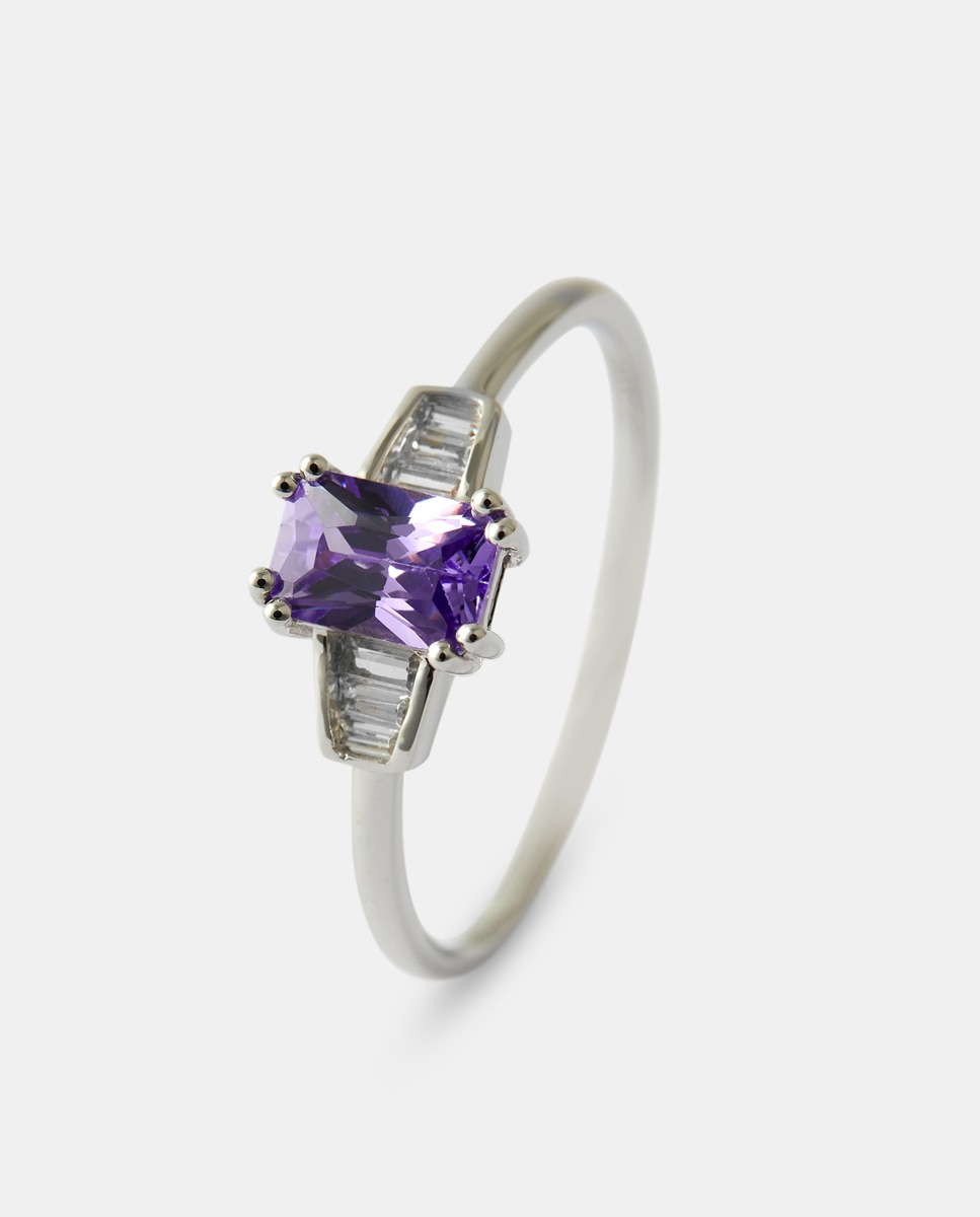 Anillo de oro con diamante y tanzanita - El Corte Inglés - Azul Azul-1