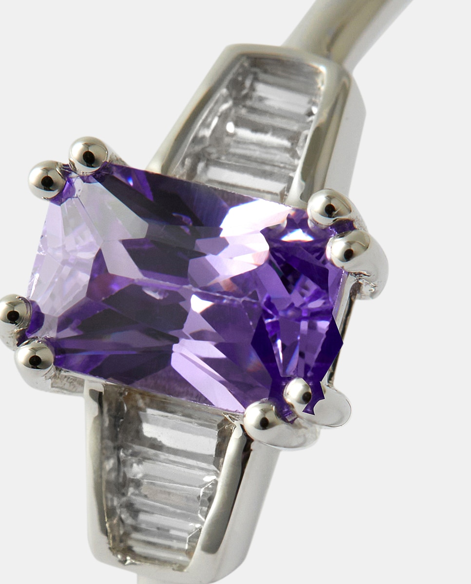 Anillo de oro con diamante y tanzanita - El Corte Inglés - Azul Azul-2