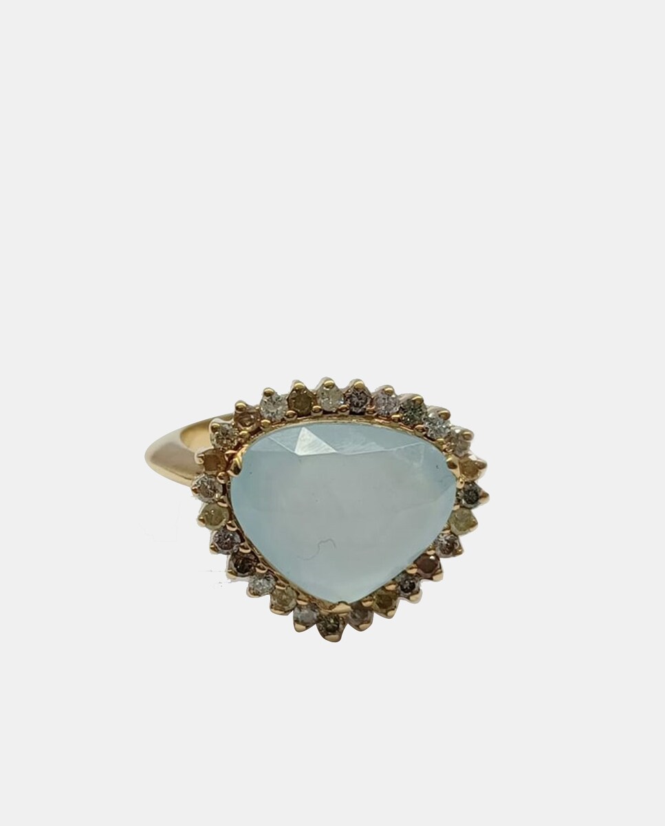 Anillo de oro, diamantes y aguamarina · Romo Designs · El Corte Inglés