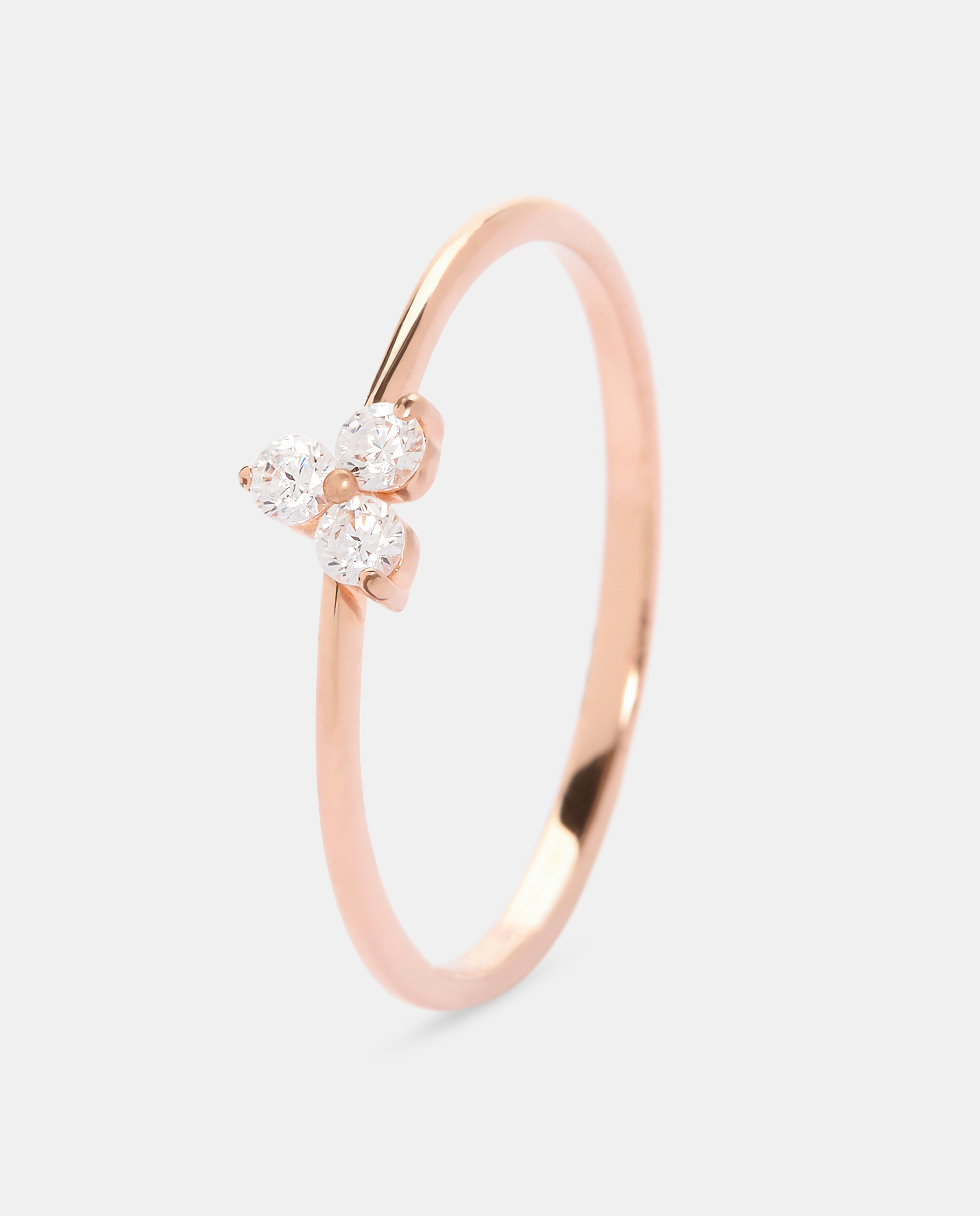 Anillo de oro y diamantes Blanco-1