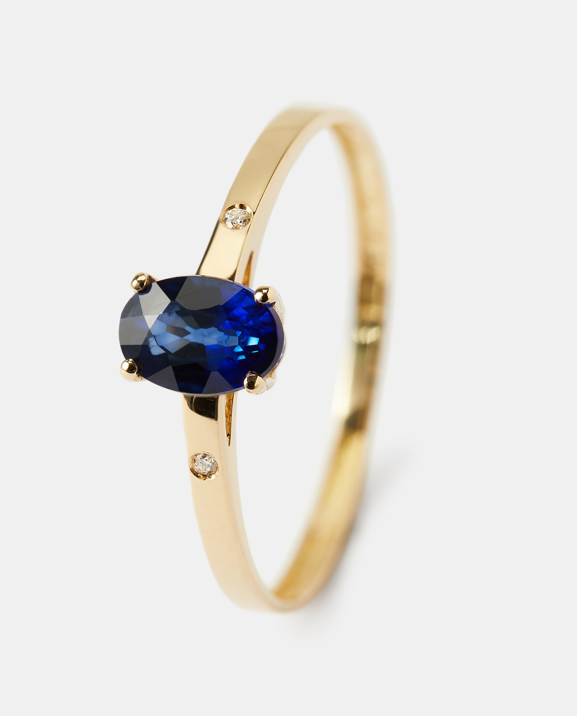 Anillo de oro diamante y zafiro - El Corte Inglés - Azul Azul-1