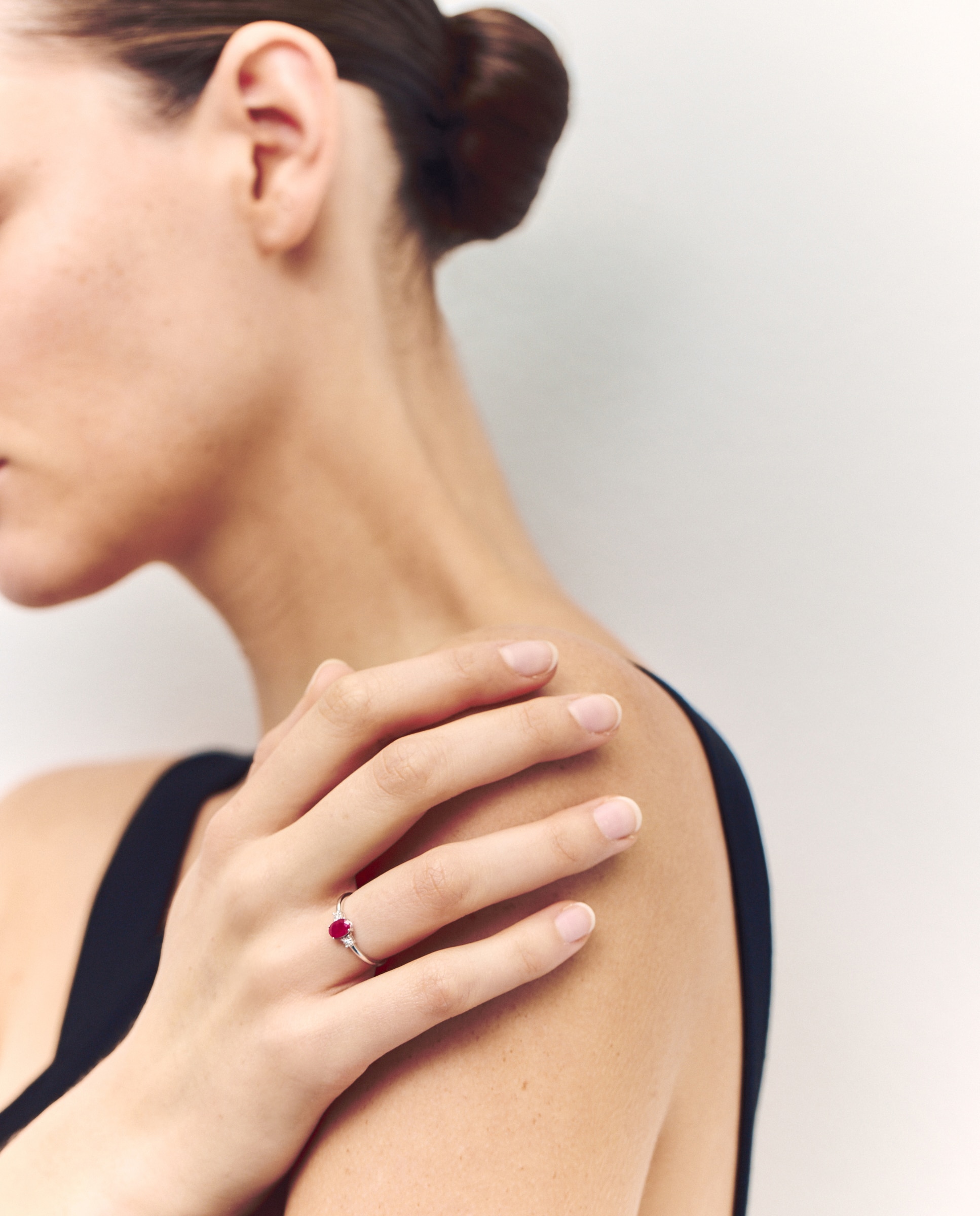 Anillo de oro con diamante y rubí - El Corte Inglés - Rojo Rojo-3