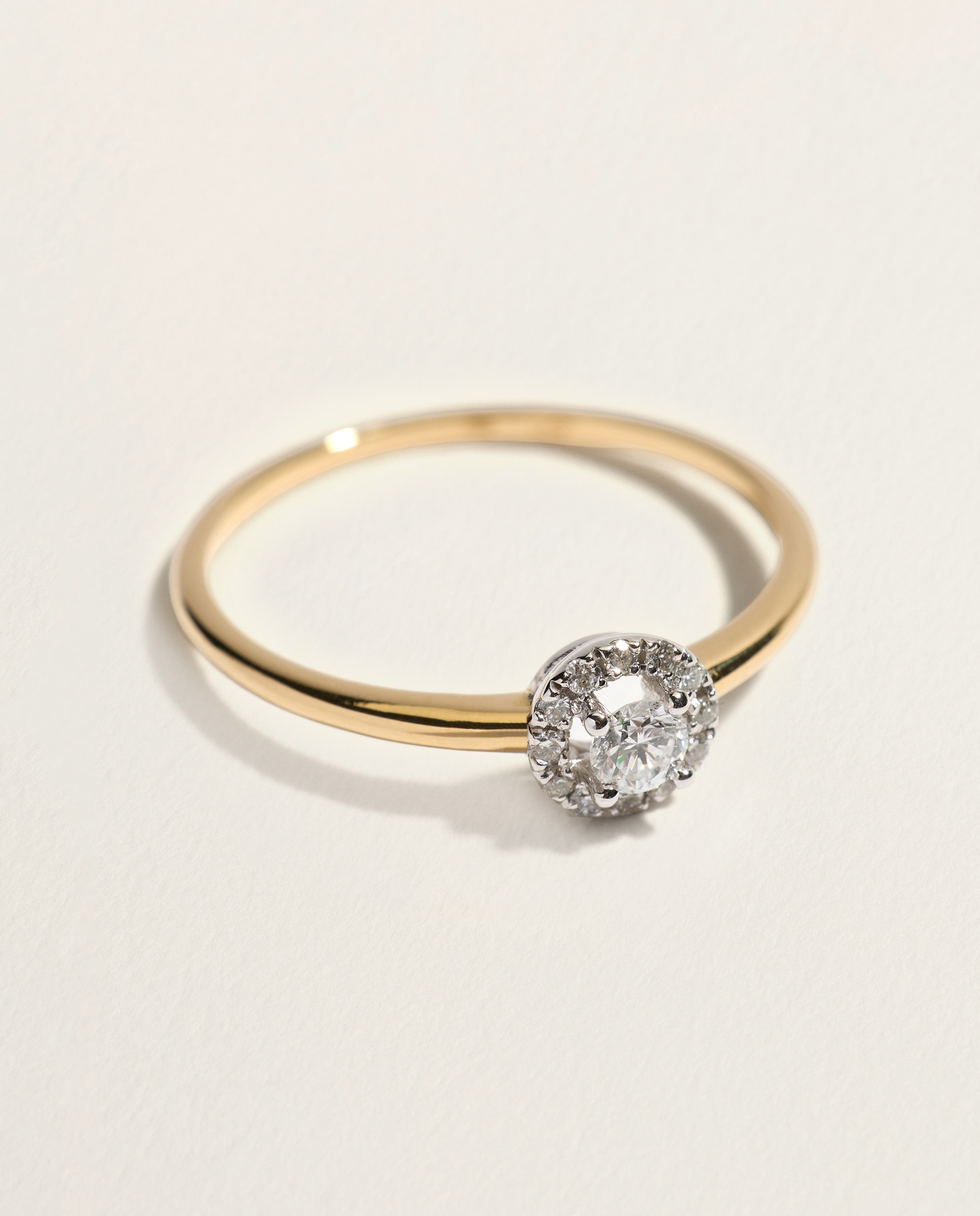 Anillo orla bicolor en oro de 18K de diamantes con un peso total de 0,16ct - El Corte Inglés - Multicolor Multicolor-2