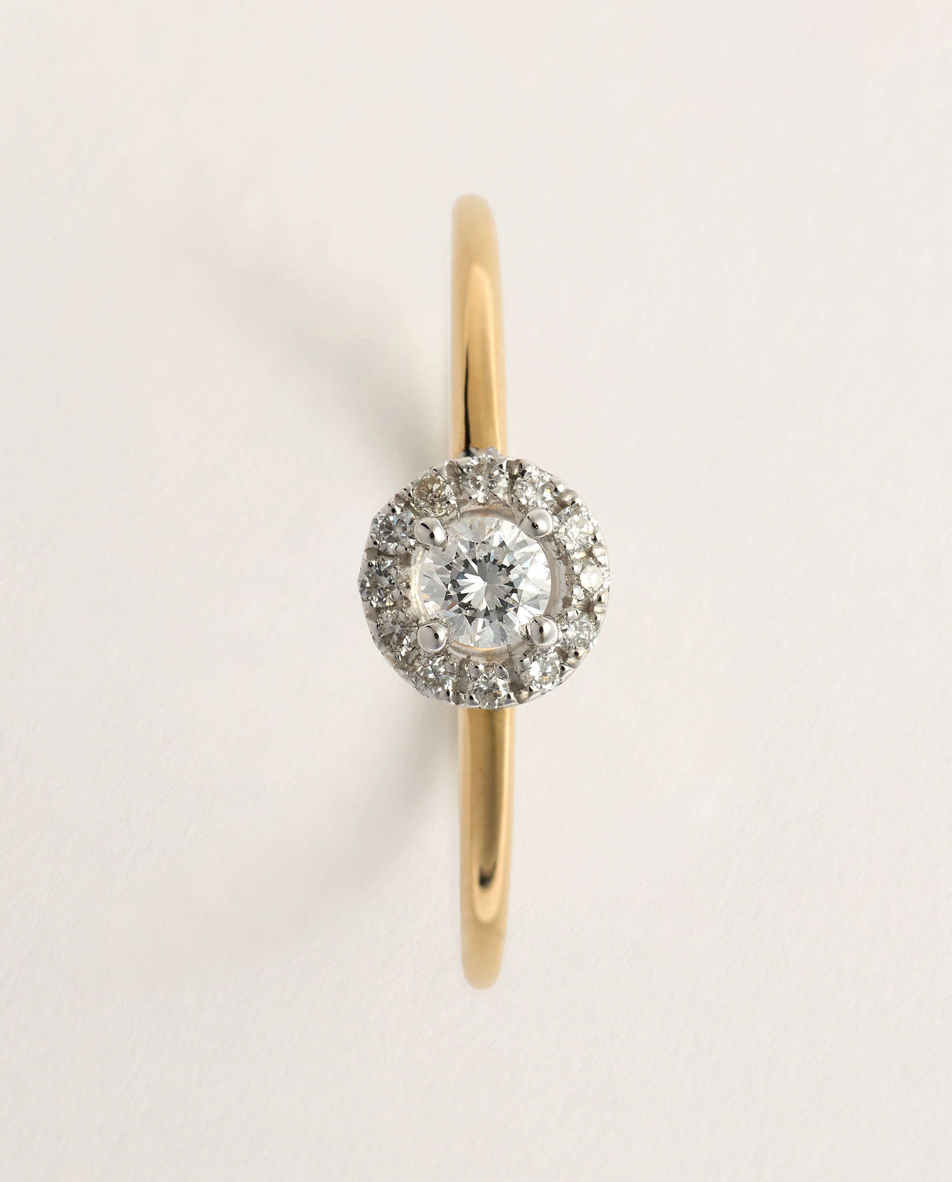 Anillo orla bicolor en oro de 18K de diamantes con un peso total de 0,16ct - El Corte Inglés - Multicolor Multicolor-3