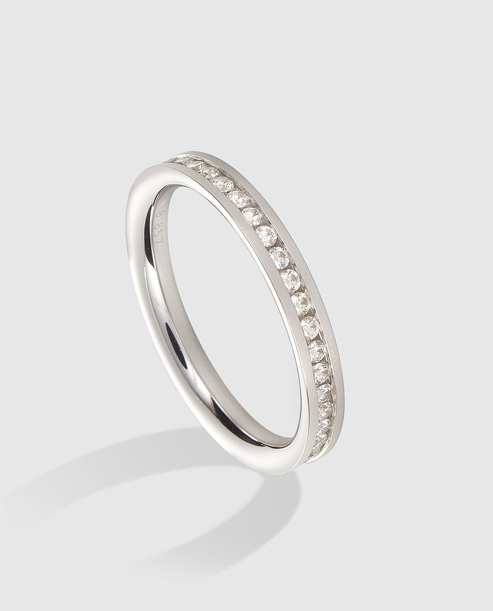 Anel de Ouro Branco e Diamantes Diamonds Branco-1