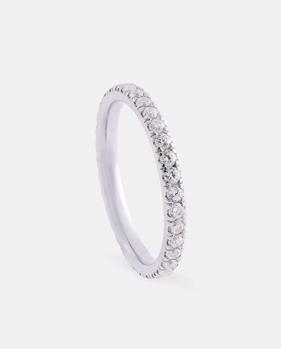 Aliança de Ouro e Diamantes Branco-1