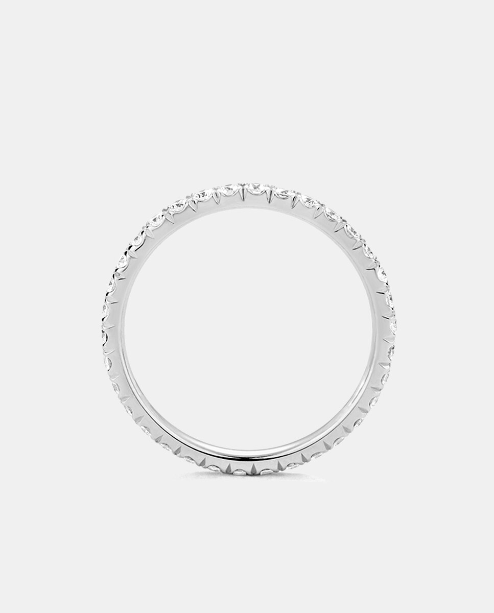 Aliança de Ouro e Diamantes Branco-2