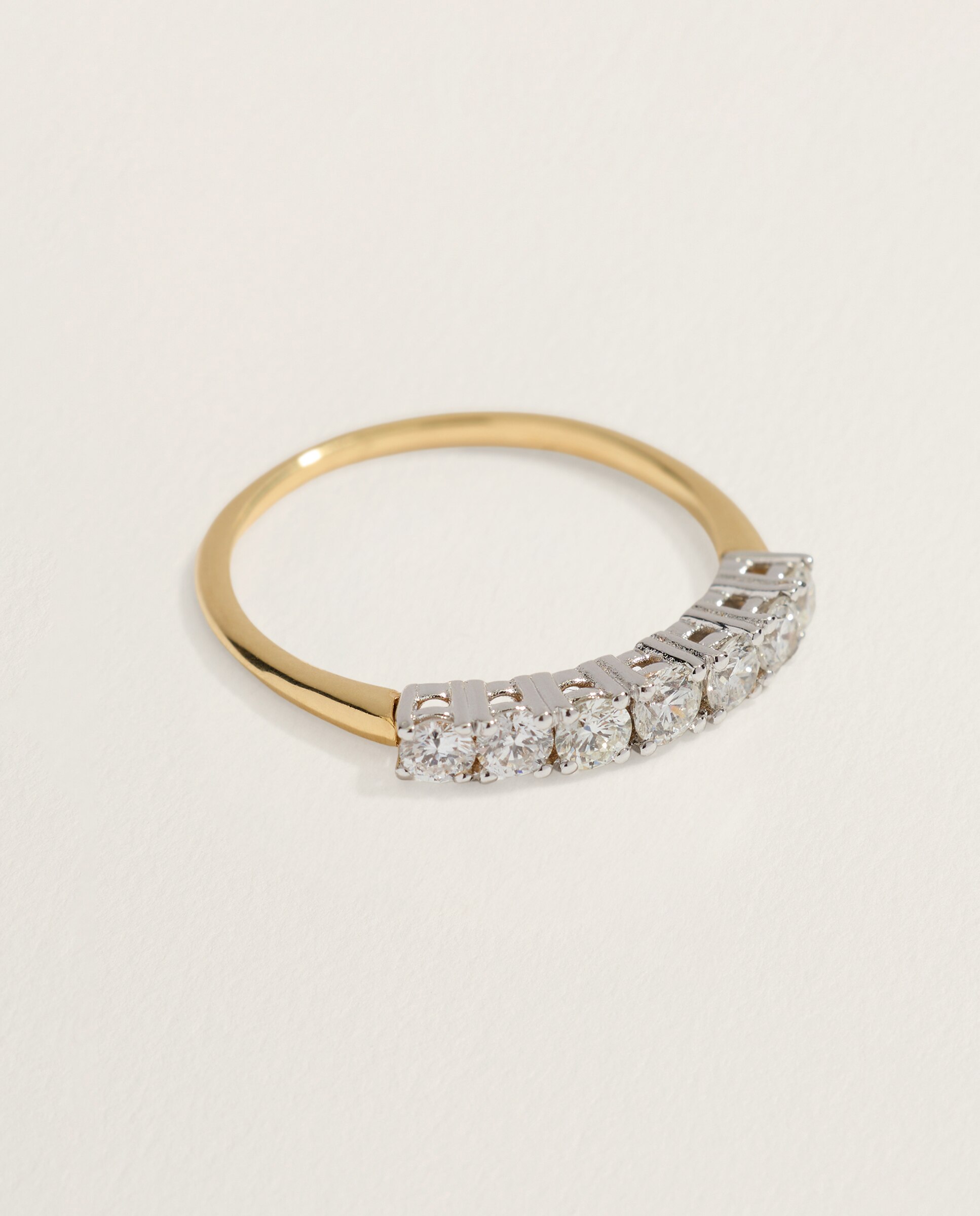 Alianza bicolor de 18k con diamantes en talla brillante con un peso total de 0,48ct - El Corte Inglés - Multicolor Multicolor-2