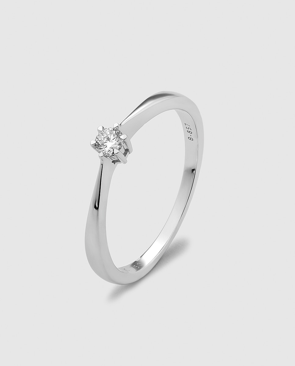 Anillo solitario de oro y diamante Diamonds El Corte Inglés - Blanco Blanco-1