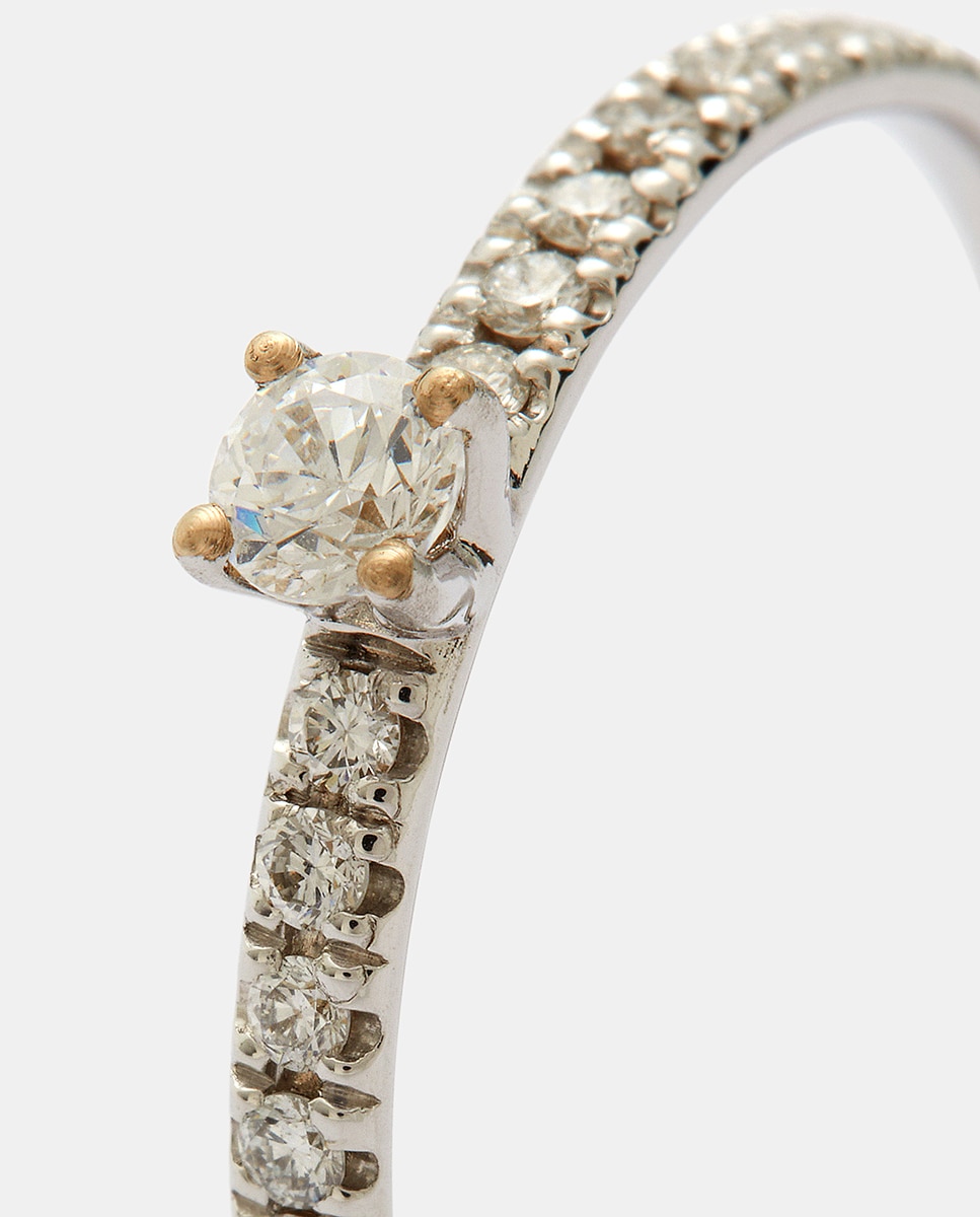 Anillo solitario de oro y brillantes - El Corte Inglés - Blanco Blanco-2