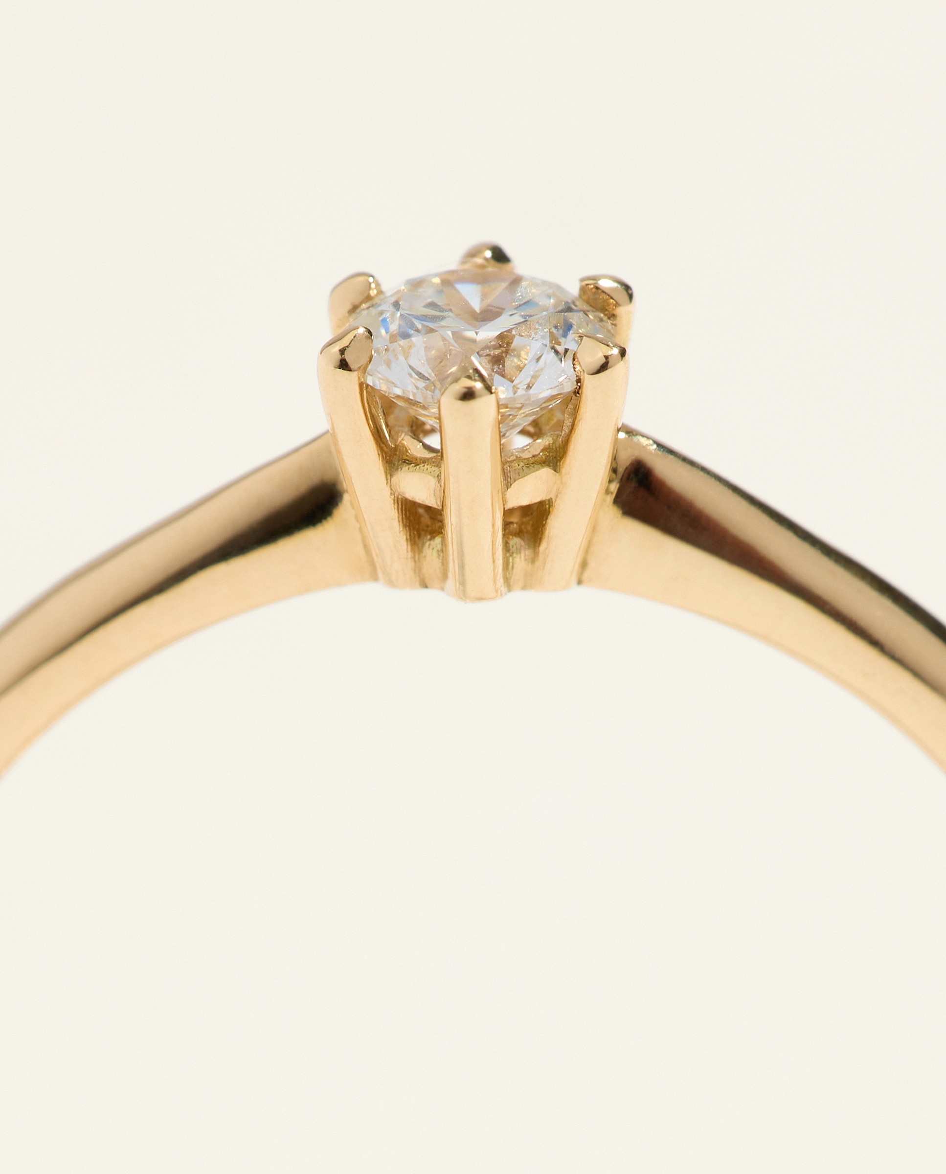 Anillo solitario de oro amarillo de 18k con diamante en talla brillante de 0,20ct - El Corte Inglés - 300 Amarillo 300 Amarillo-4