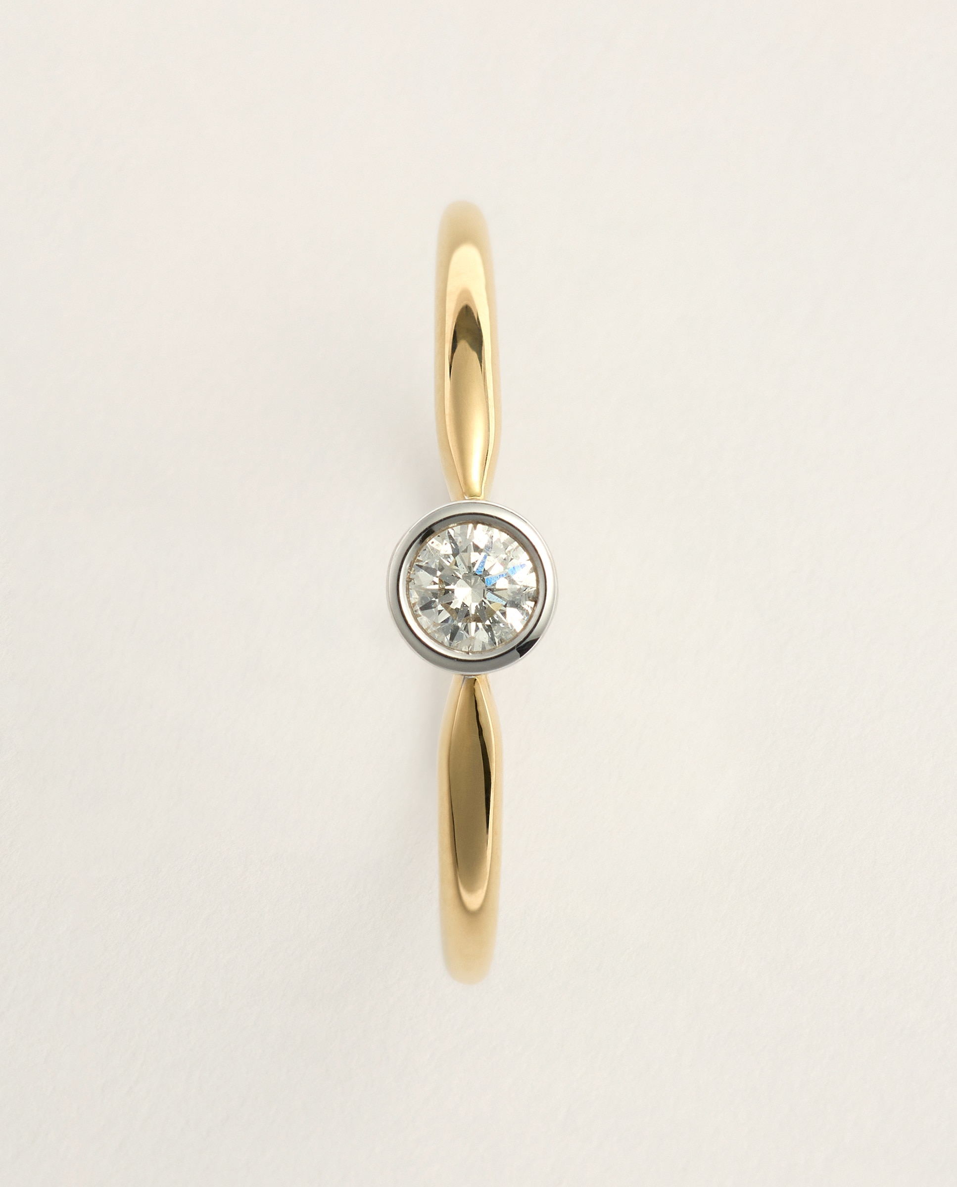 Anillo solitario bicolor de 18k con diamante talla brillante de 0,10ct - El Corte Inglés - Multicolor Multicolor-3