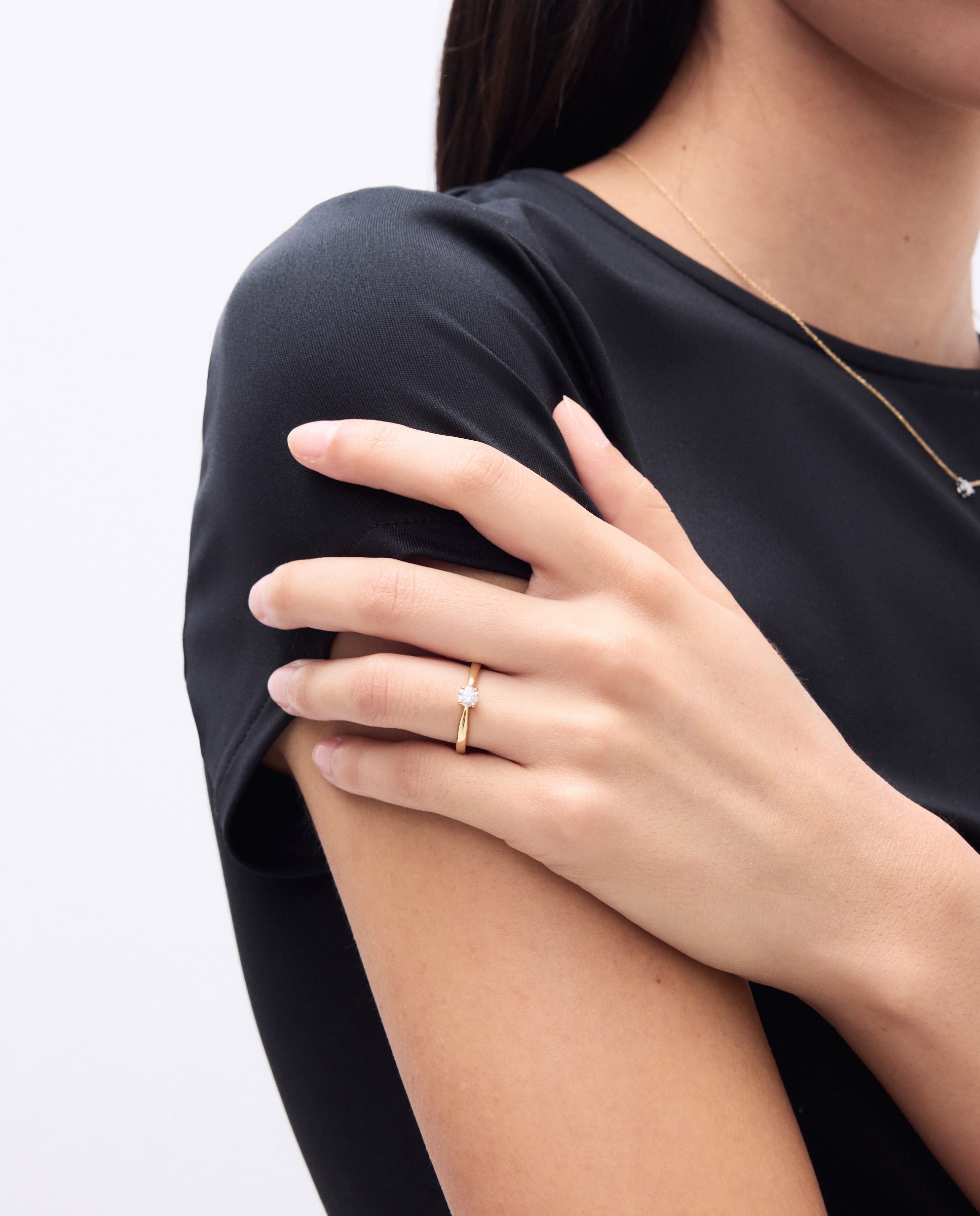 Anillo solitario de oro amarillo de 18k con diamante en talla brillante de 0,30ct - El Corte Inglés - 300 Amarillo 300 Amarillo-5