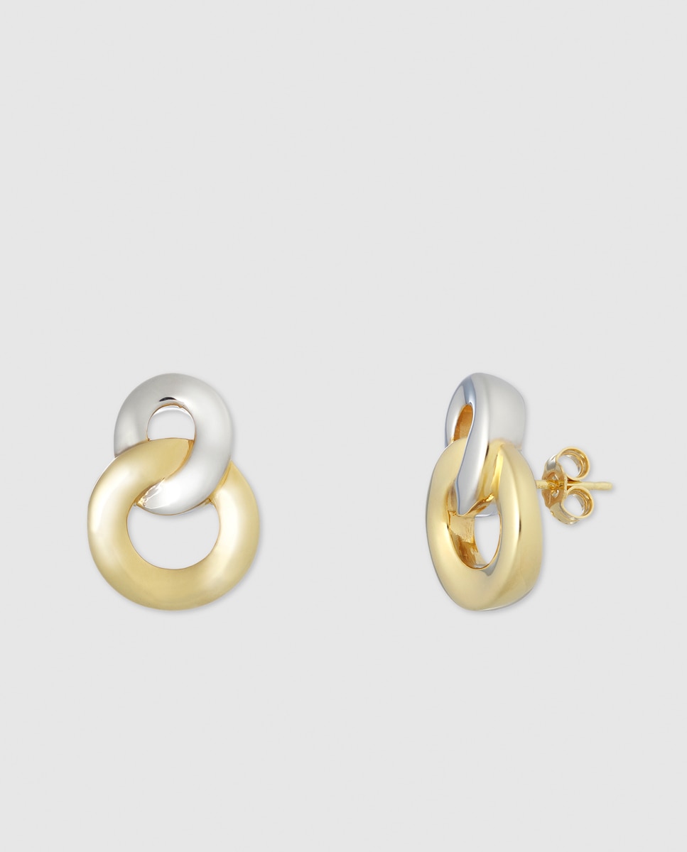 Imagen 0 de Pendientes de oro bicolor El Corte Inglés Oro / Plata
