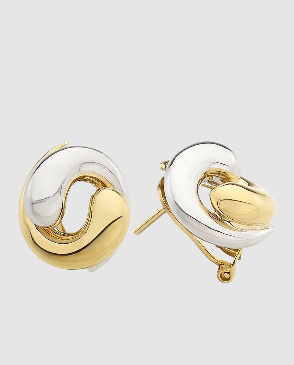 Pendientes de cierre omega El Corte Inglés de oro bicolor - Multicolor Multicolor-2