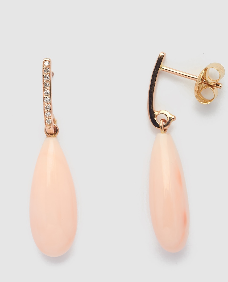 Imagen 2 de Pendientes El Corte Inglés My Wedding en oro con diamantes y pera de - Coral Coral