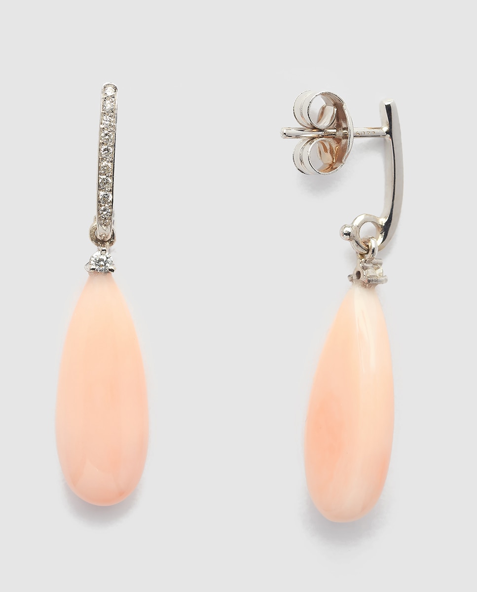 Imagen 2 de Pendientes El Corte Inglés My Wedding en oro con diamantes y pera de - Coral Coral