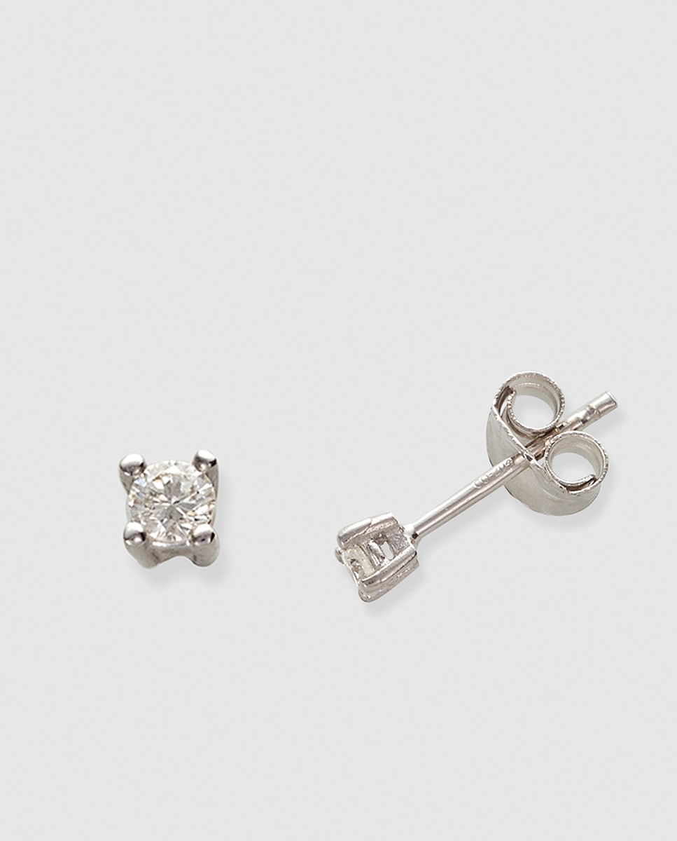 Pendientes de oro blanco y diamante El Corte Inglés - Blanco Blanco-1