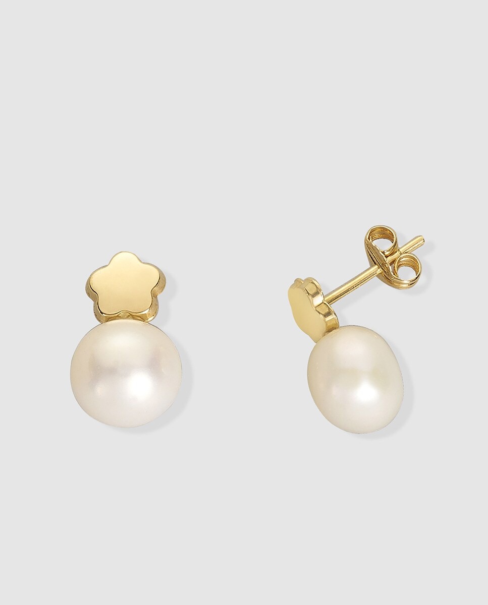 Imagen 1 de Pendientes de niña El Corte Inglés de oro con perla - Blanco Blanco