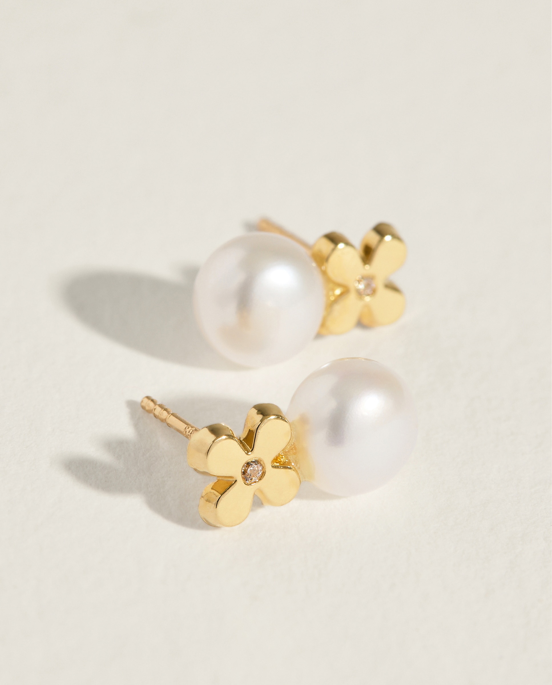 Pendientes de niña El Corte Inglés de oro con perlas - Blanco Blanco-2