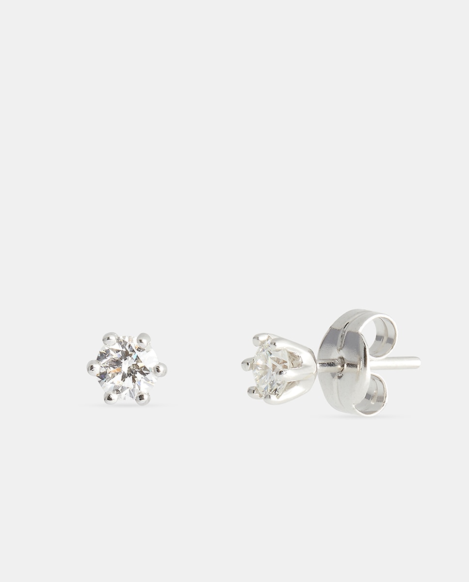Imagen 1 de Pendientes de oro y diamantes Blanco
