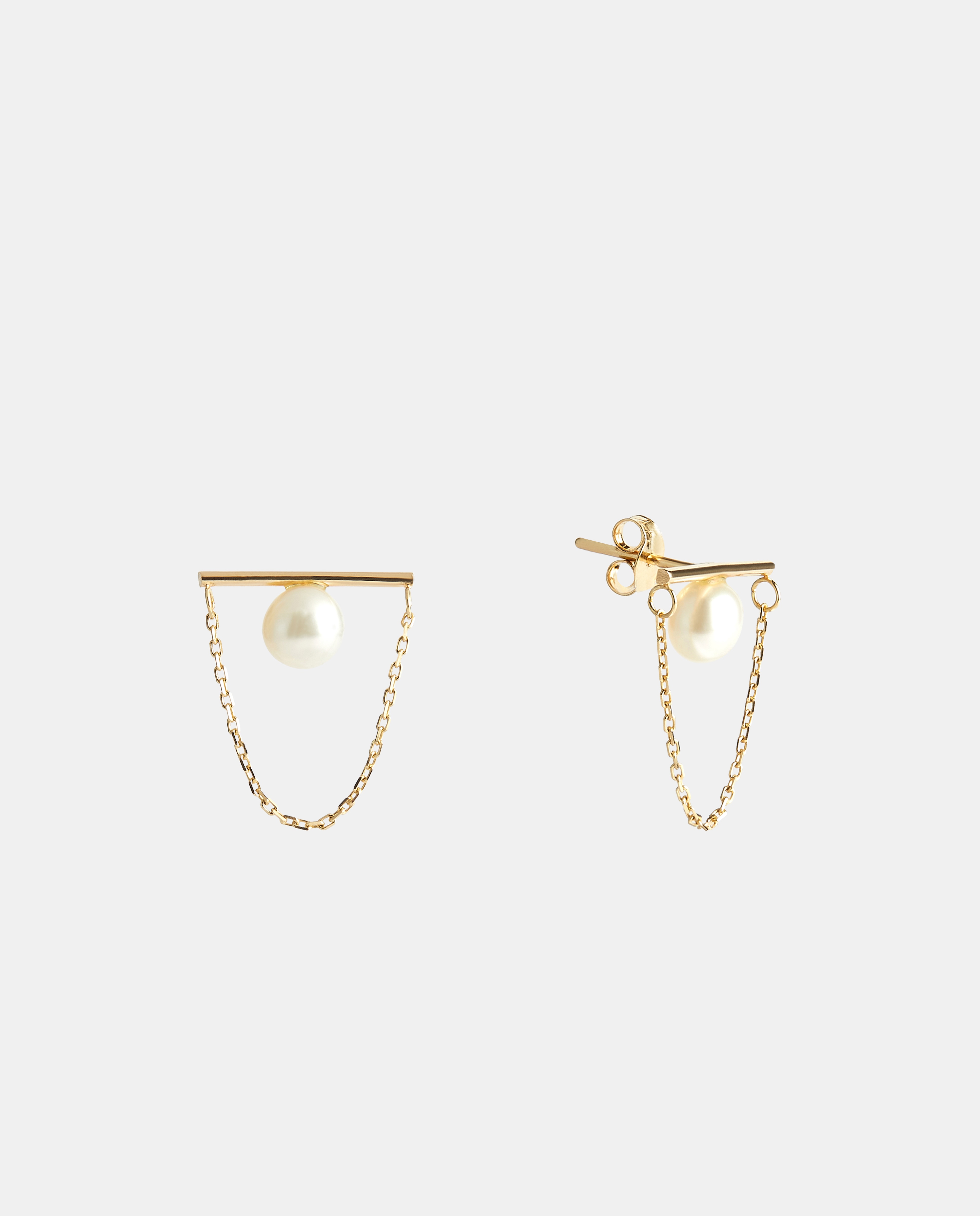 Imagen 1 de Pendientes Essential Gold de oro y perlas Blanco