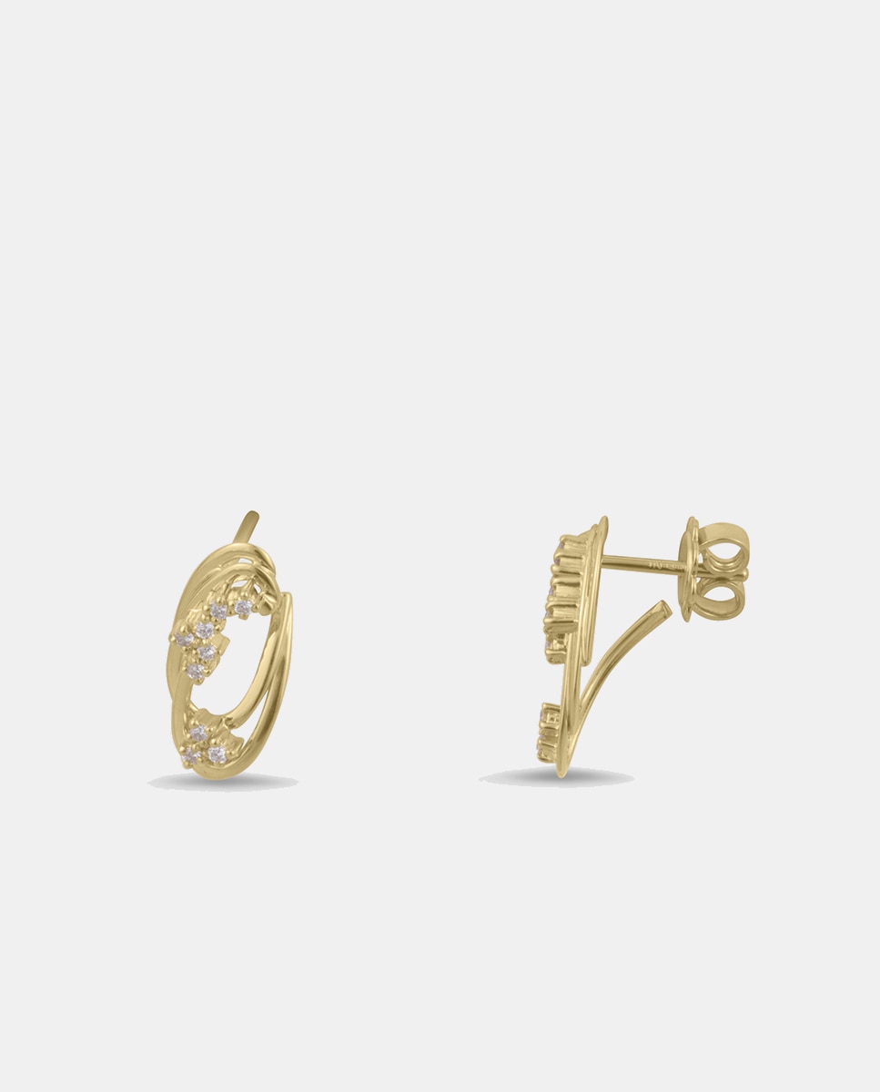 Pendientes de aro en oro con diamantes - El Corte Inglés - Blanco Blanco-1