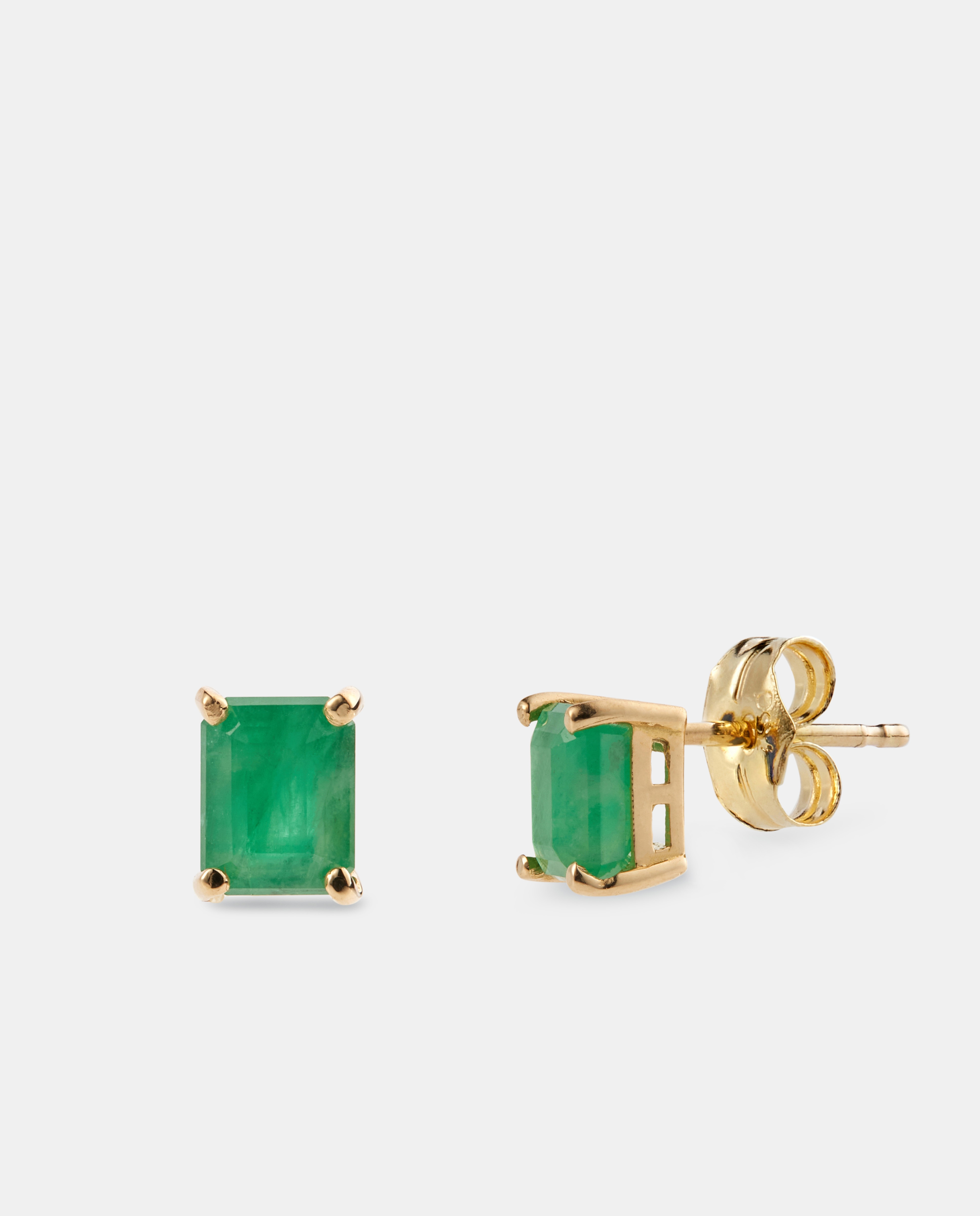 Imagen 0 de Pendientes de oro con esmeralda Verde