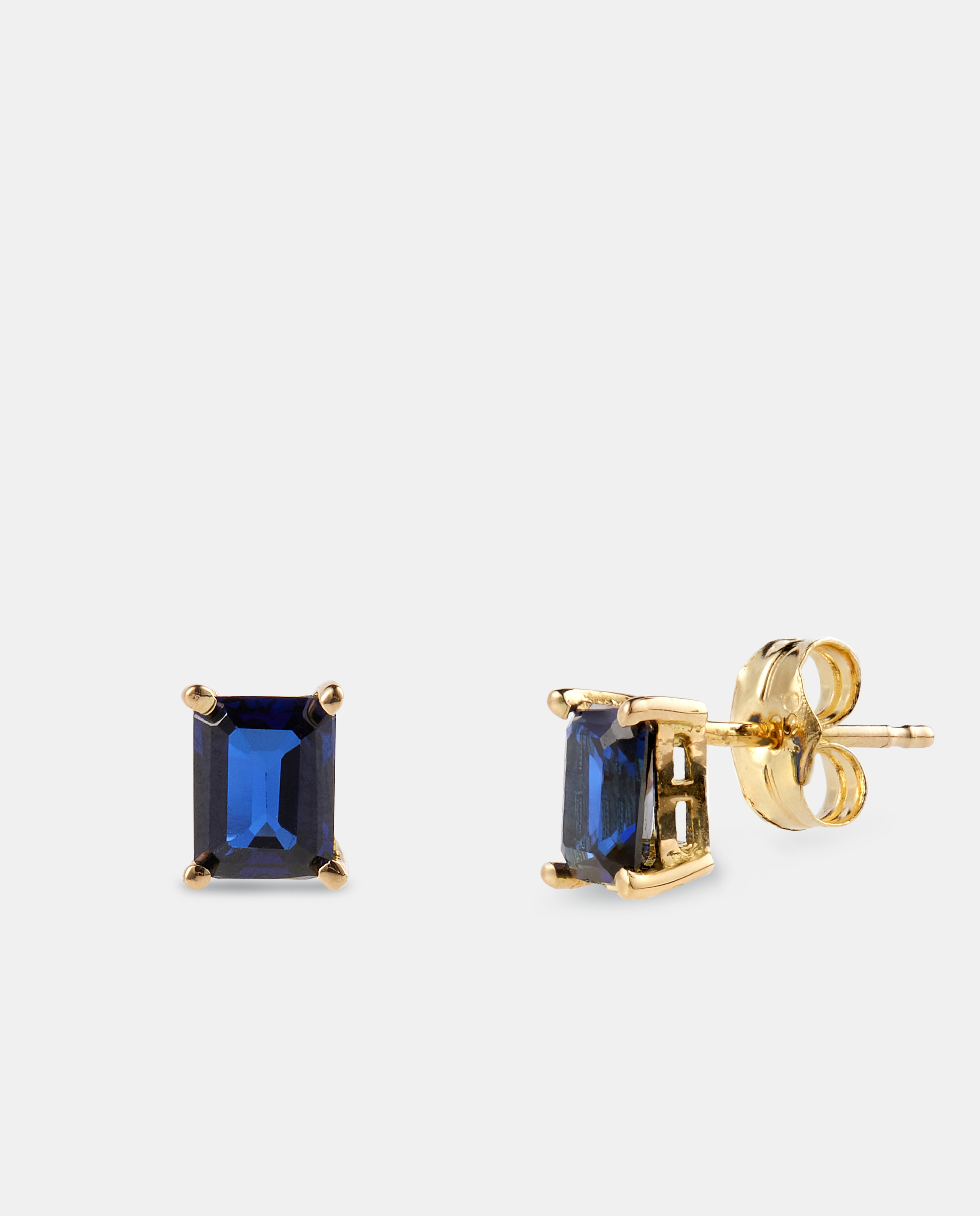 Imagen 0 de Pendientes de oro con zafiro Azul