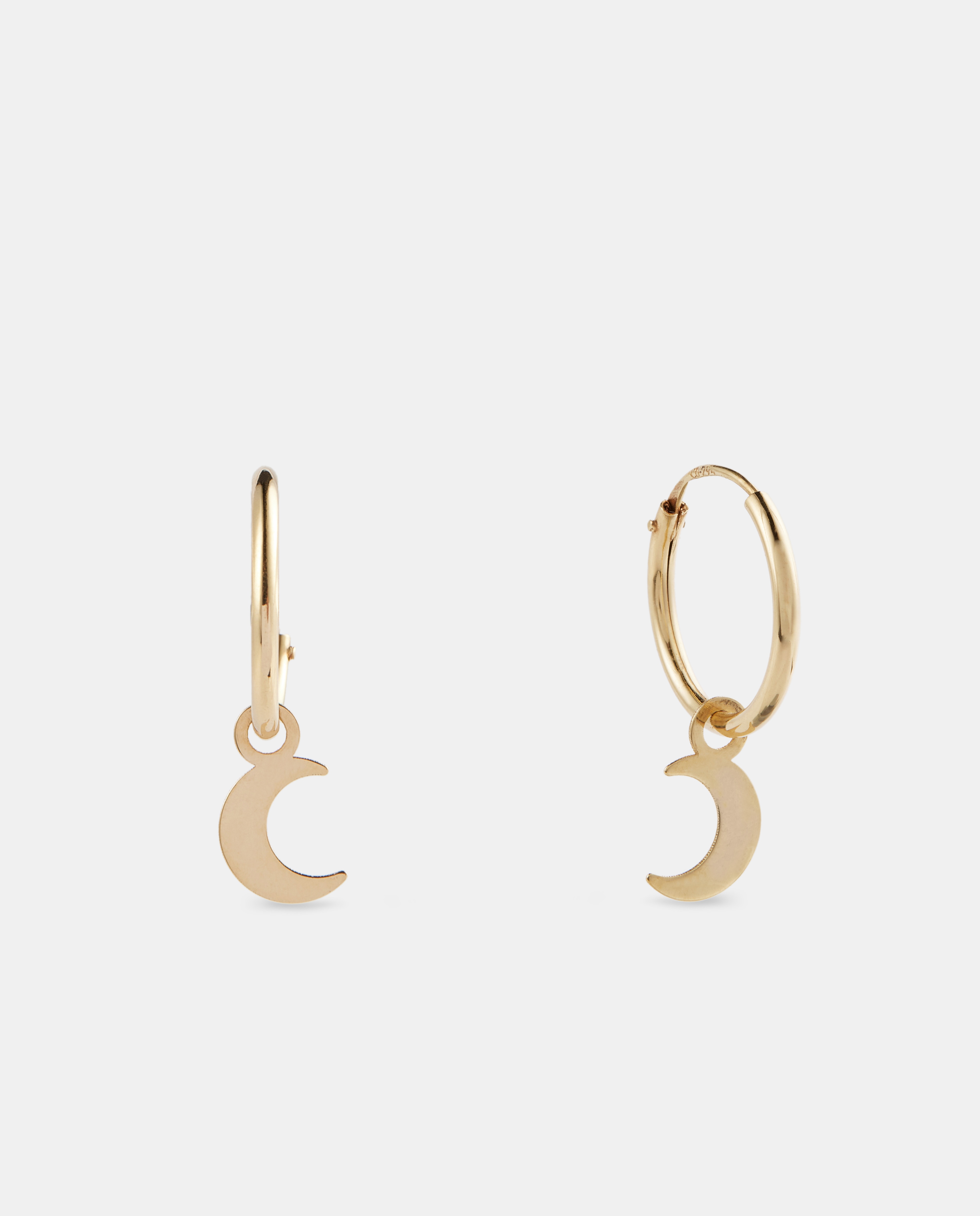 El Corte Inglés - Pendientes de aro Luna de oro.
