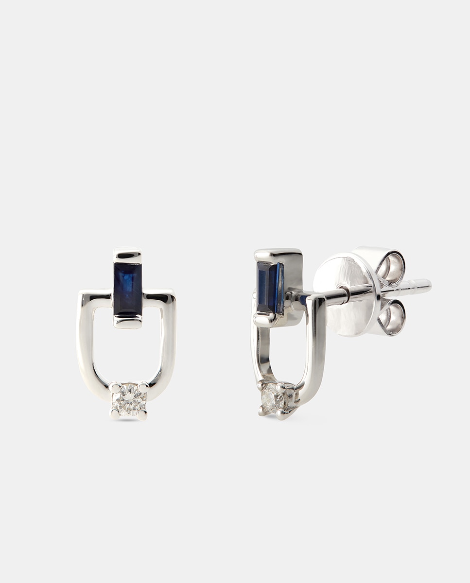 Imagen 1 de Pendientes de oro, diamantes y zafiro - El Corte Inglés - Azul Azul